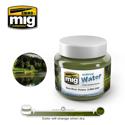 MIG Ammo SLOW RIVER WATERS ACRYLIC 250ML MIG2204