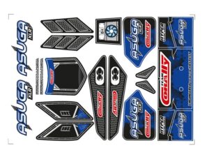 Corally Body Decal Sheet Asuga XLR Blue 1 Pc C-00180-858-B