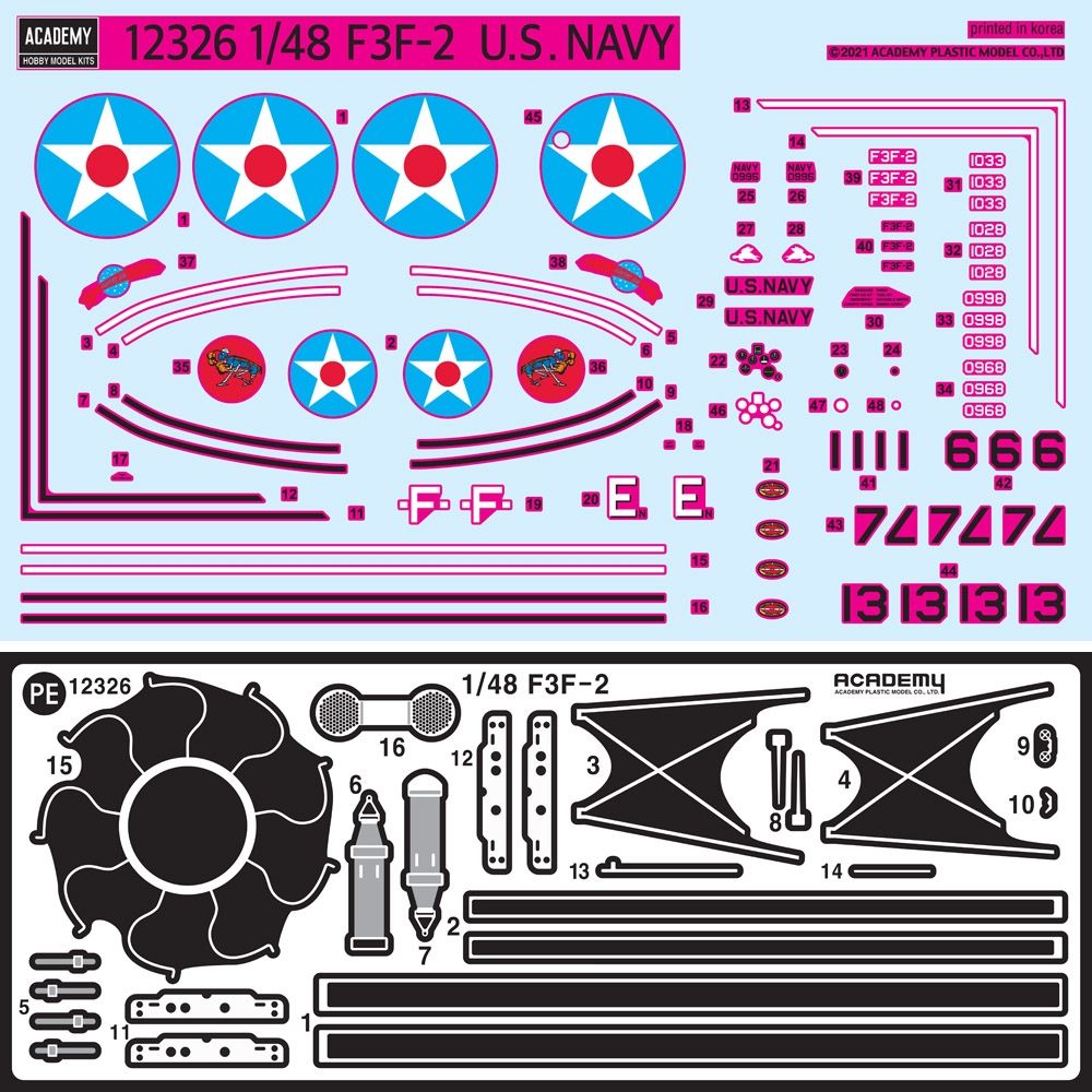 Academy US Navy F3F-2 VF-6 "Fighting Six" 1/48 12326