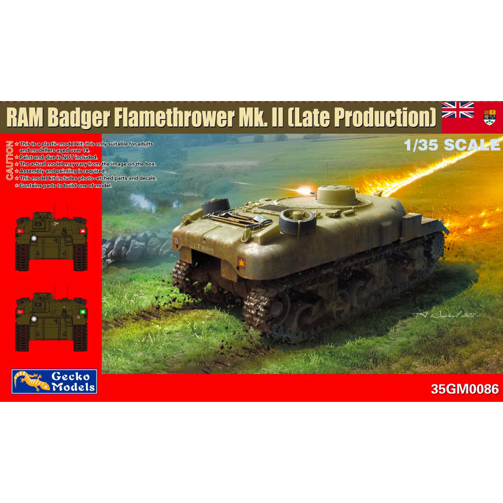 Gecko Models 1/35 RAM Badger Flamethrower Mk.II Late Prod 35GM0086 - Image 4