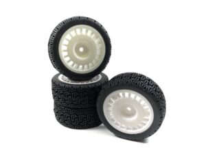 Absima 1:10 Wheel Set Rally Winded Design - White (4) 2510063