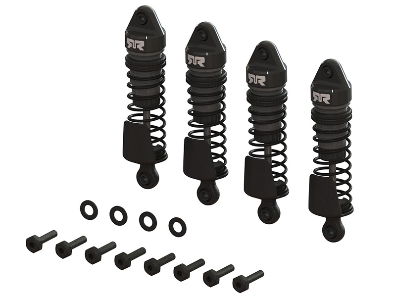 Arrma Aluminum Shock Set, 58mm Length, 2000cSt Oil (4), Gunmetal: Z-ARA-1560