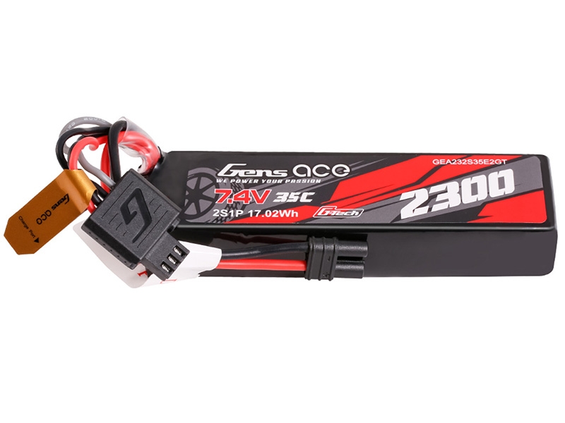 Gens Ace LiPo G-Tech 2S Car 7.4V 2300mAh 35C with iEC2 (1/18 Grom) O-GTC2S2300-35E2