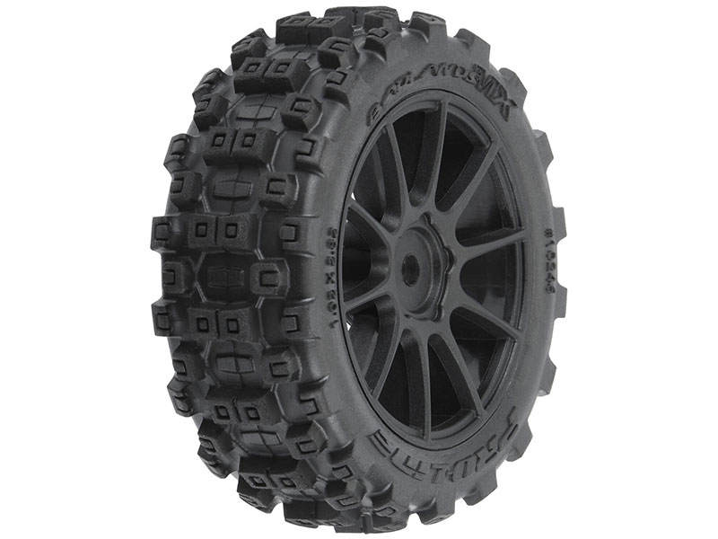 Pro-Line Badlands MX 1.9in Buggy Tyres MTD Mach-10 Black Wheels: Typhon GROM G-PRO1024610