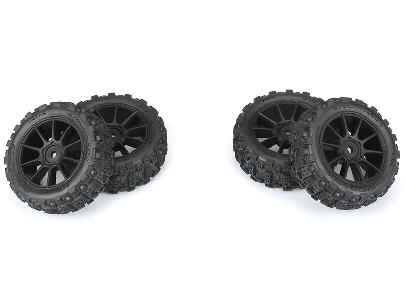 Pro-Line Badlands MX 1.9in Buggy Tyres MTD Mach-10 Black Wheels: Typhon GROM G-PRO1024610