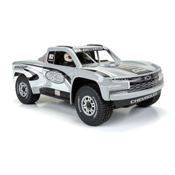Pro-Line Pre-Cut 2019 Chevy Trophy Truck Tough-Color Grey Body GROM 1/16 G-PRO367514