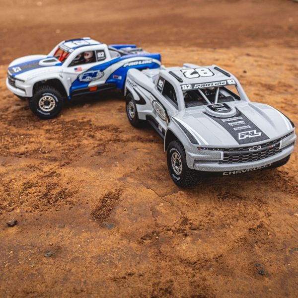 Pro-Line Pre-Cut 2019 Chevy Trophy Truck Tough-Color Grey Body GROM 1/16 G-PRO367514