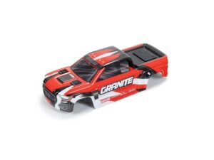 This high-quality Granite GROM pre-painted bodyshell is the perfect replacement for your kit item. FEATURES High-quality molded body Head-turning paint scheme Pre-decaled with ARRMA vinyl stickers that add stylish looks Pre-trimmed and drilled for fast and easy installation INCLUDES 1 x Granite GROM Painted Decalled Trimmed Body (Red/Camo)