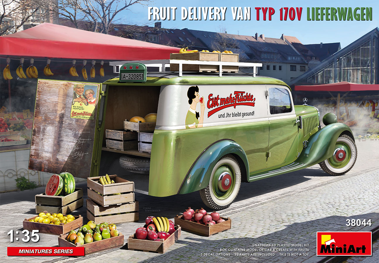 Miniart FRUIT DELIVERY VAN TYP 170V LIEFERWAGEN 1/35 MIN38044 - Image 6