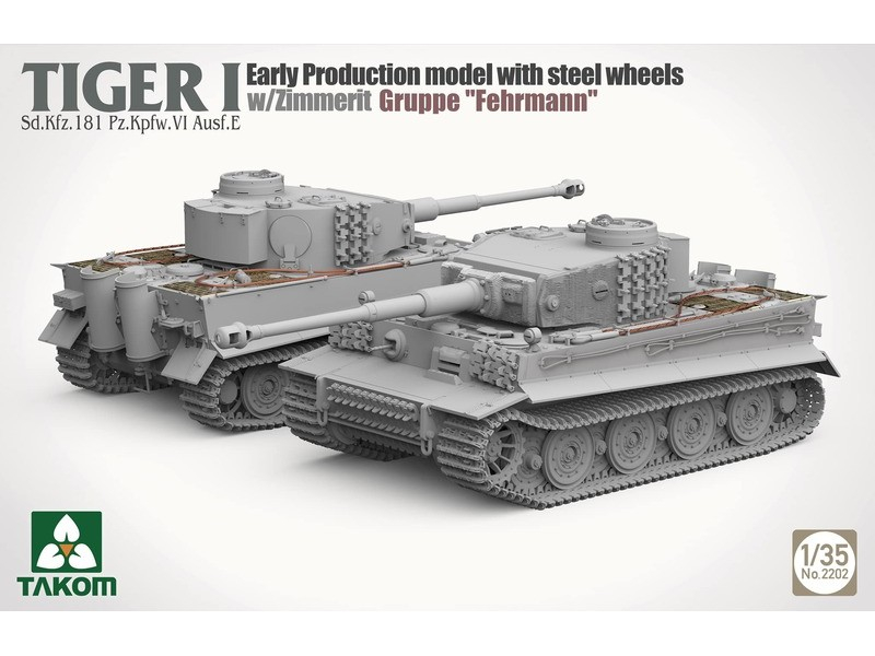 Takom 1/35 Tiger I Early Tank w/Zimmerit Gruppe Fehrmann PKTAK02202 - Image 6