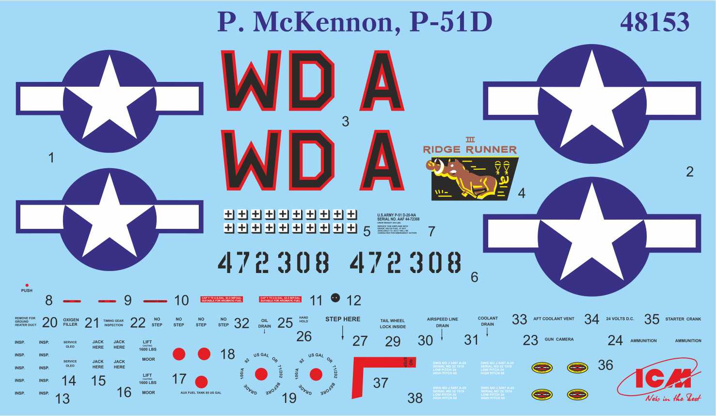 ICM Conquerors of Europe's Sky (Set of 3 Aircraft) 1/48 ICM48324 - Image 7