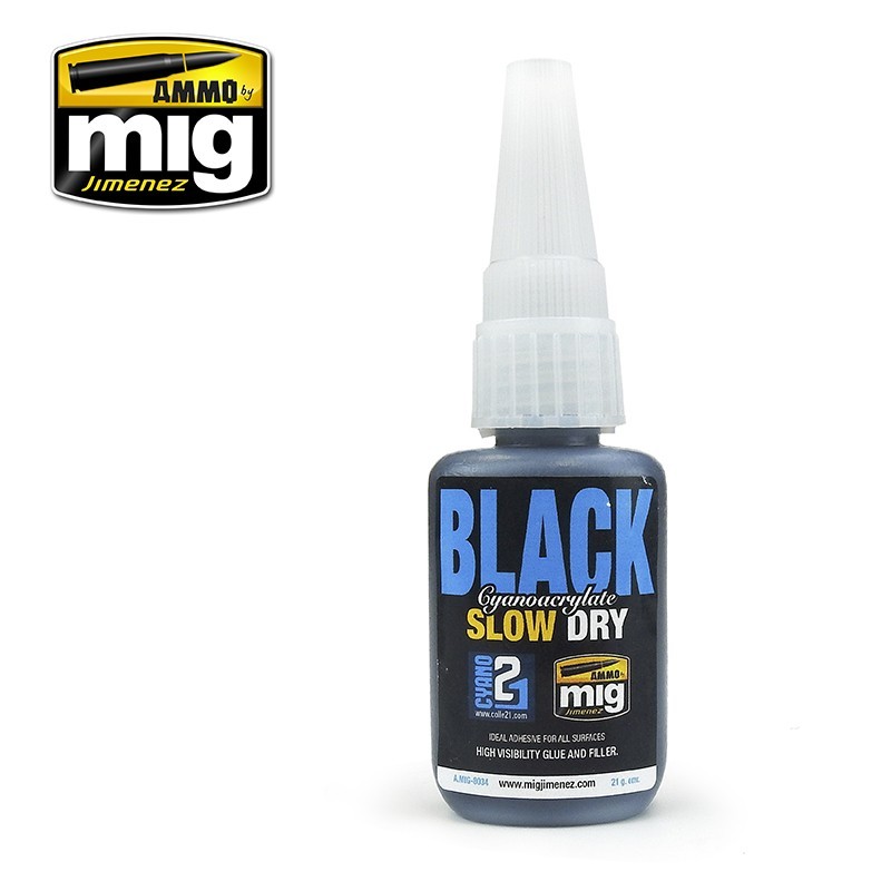 Mig Ammo Black Slow Dry Cement MIG8034