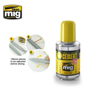 Mig Ammo Medium Dense Cement - Slow Dry (Polyester Plastic Glue)  MIG2038
