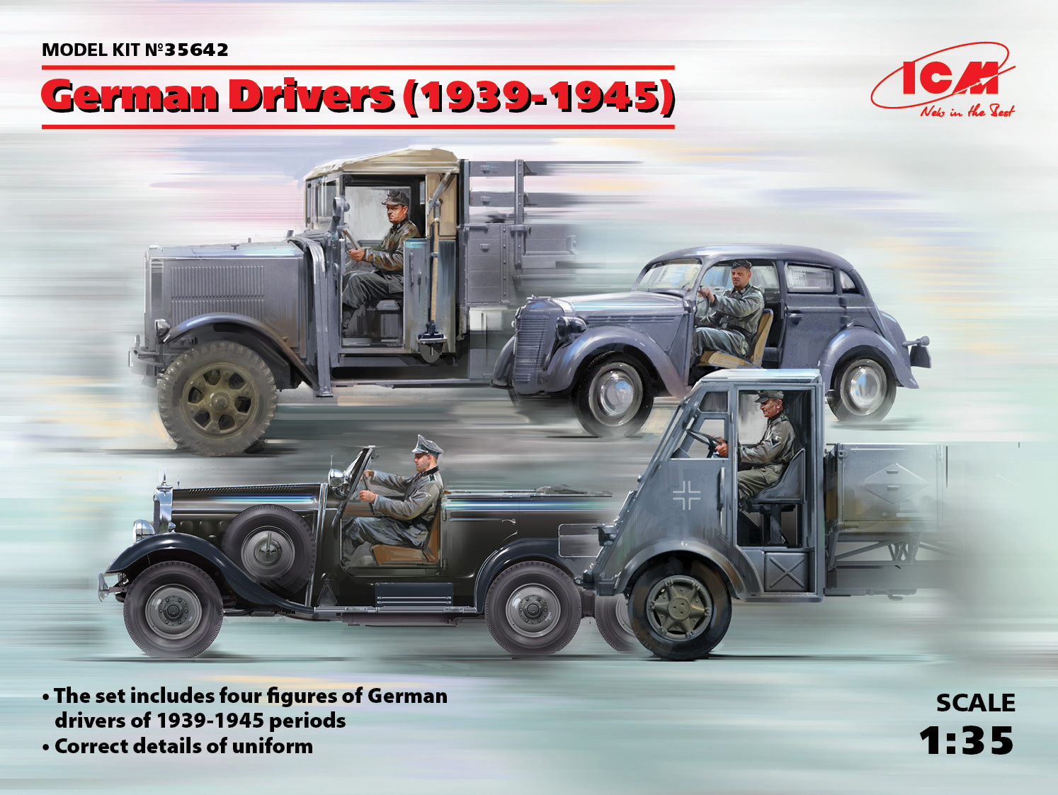 ICM 1/32 German Drivers (1939-1945) 4 Figures ICM35642