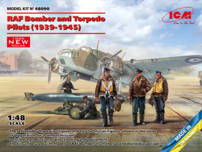 ICM 1:48 RAF Bomber & Torpedo Pilots (1939-1945) 5 Figures  ICM48090
