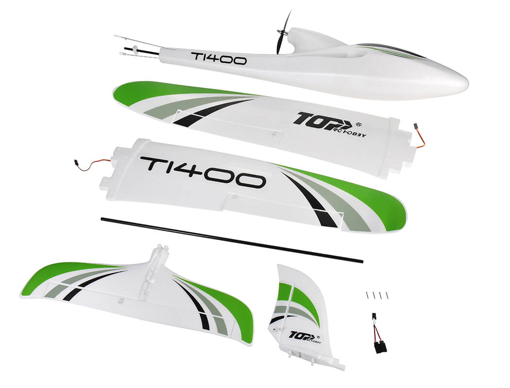 Top Rc T1400 Glider Rtf With Flysky 6Ch Radio & Gyro TOP100E
