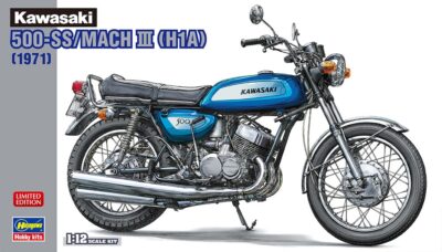 Hasegawa 1/12 1971 Kawasaki 500-SS/Mach III (H1A) Blue Model Kit    HA21735