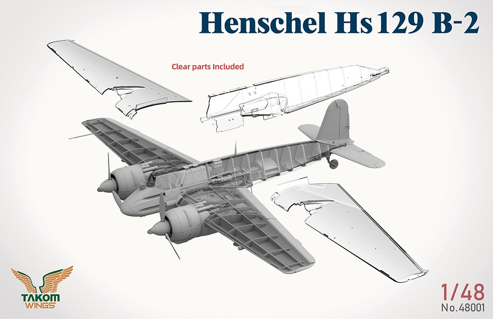 Takom 1/48 German Air Force Henschel Hs 129 B-2 Ground Attack Aircraft PKTAK48001 - Image 6