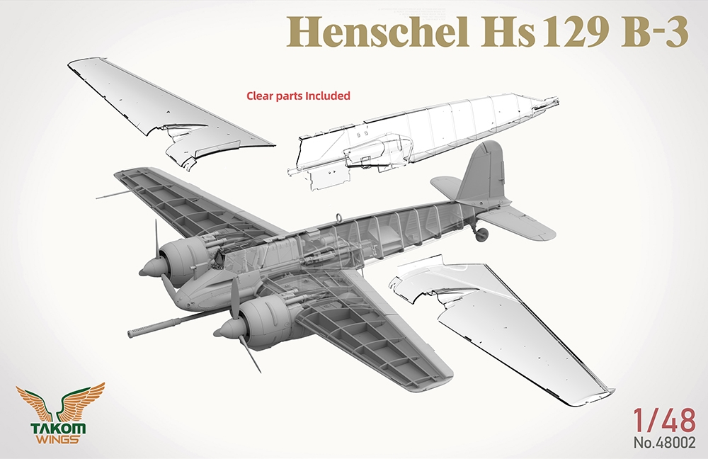 Takom 1/48 German Air Force Henschel Hs 129 B-3 Ground Attack Aircraft PKTAK48002 - Image 6