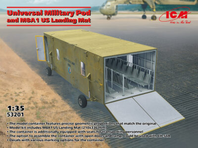 ICM Universal Military Pod with M8A1 U.S. Landing Mat 1:35 ICM53201