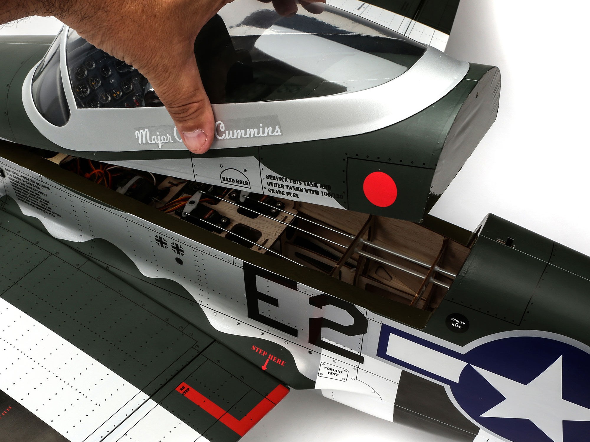 Hangar-9 P-51D Mustang 20cc ARF 69.5 Inch Updated A-HAN2820B - Image 18