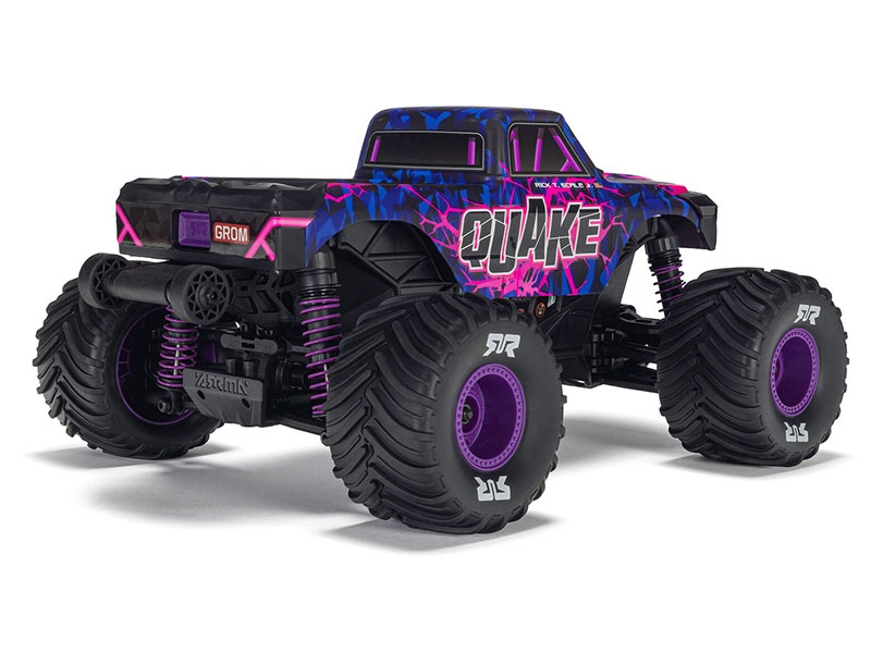 Arrma 1/16 QUAKE GROM 4X4 RTR Brushed Monster Truck (Battery and Charger Included) Purple C-ARA2137T3 - Image 4