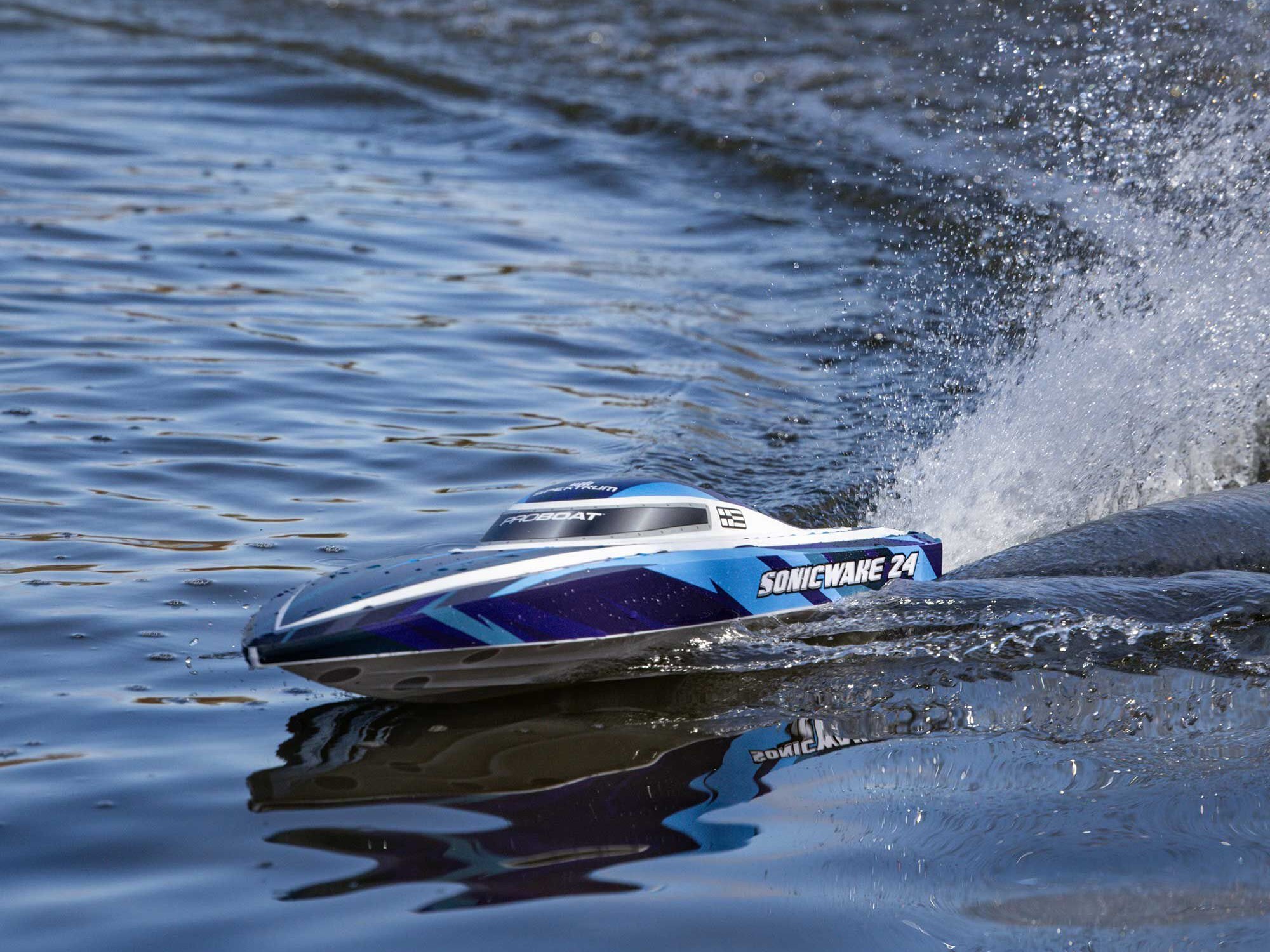 ProBoat Sonicwake 24in Self-Righting Brushless Deep-V RTR Blue B-PRB-1992T2 - Image 17