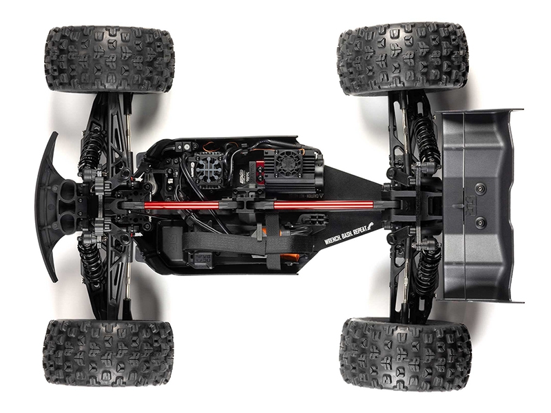 Arrma 1/8 KRATON 6S V6 4X4 BLX Speed Monster Truck RTR Black/Green C-ARA8608V6T3 - Image 9