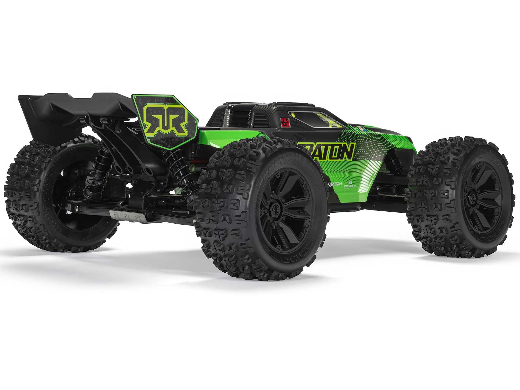 Arrma 1/8 KRATON 6S V6 4X4 BLX Speed Monster Truck RTR Black/Green C-ARA8608V6T3 - Image 8