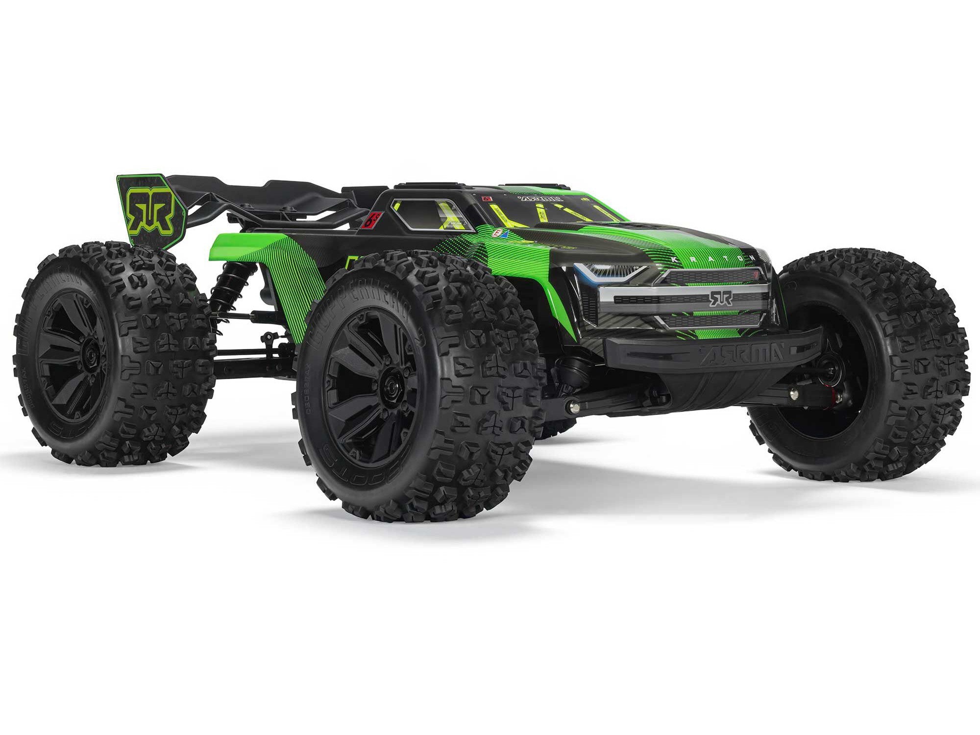Arrma 1/8 KRATON 6S V6 4X4 BLX Speed Monster Truck RTR Black/Green C-ARA8608V6T3 - Image 2