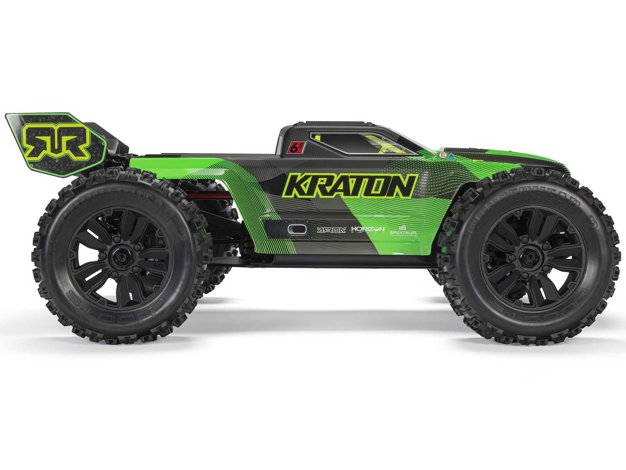 Arrma 1/8 KRATON 6S V6 4X4 BLX Speed Monster Truck RTR Black/Green C-ARA8608V6T3 - Image 4