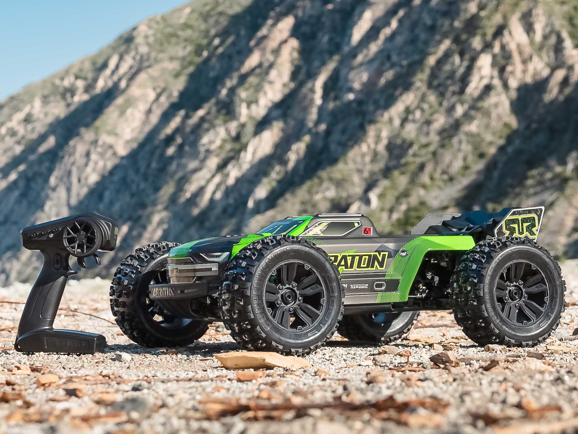 Arrma 1/8 KRATON 6S V6 4X4 BLX Speed Monster Truck RTR Black/Green C-ARA8608V6T3 - Image 20
