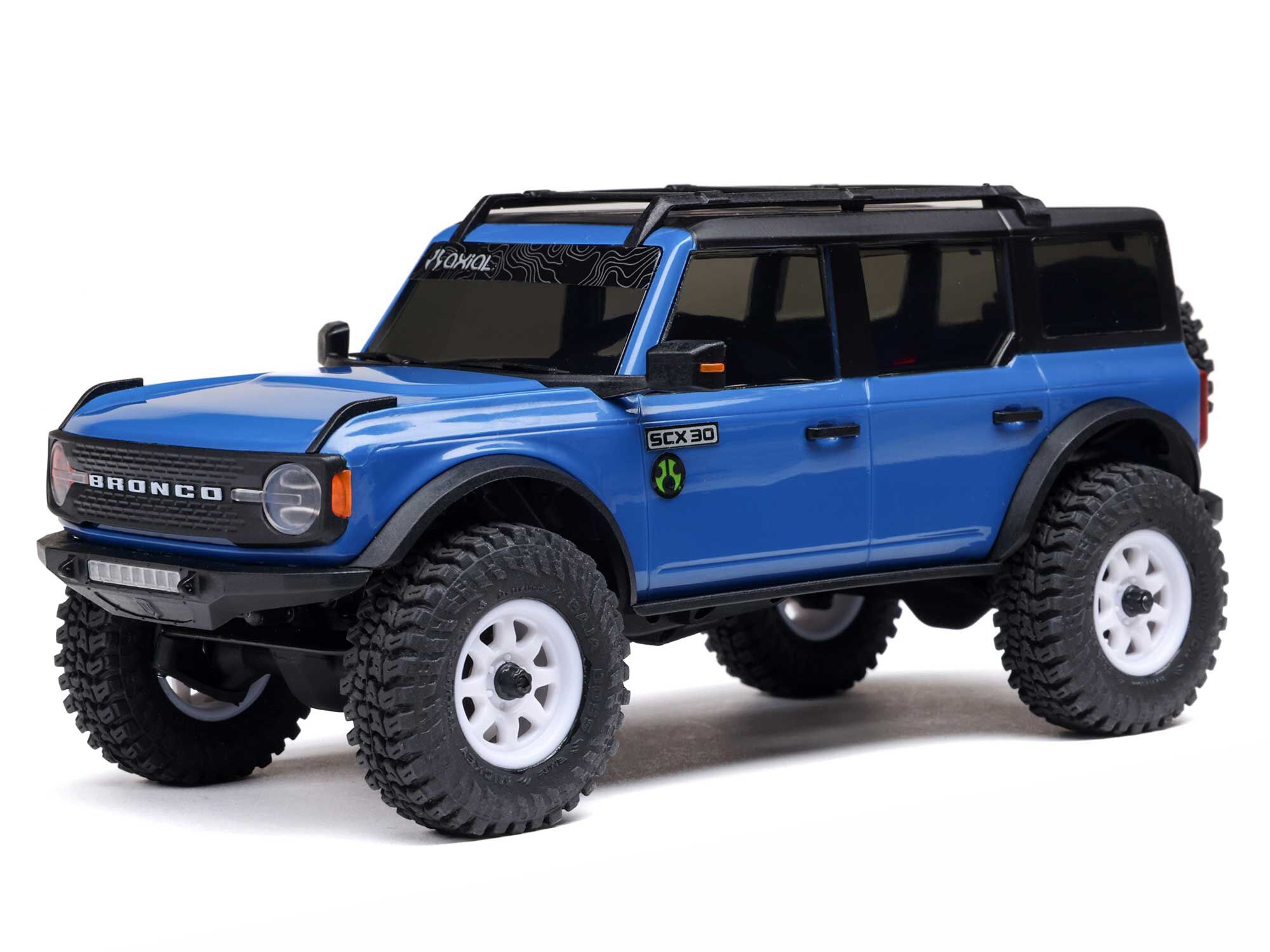 Axial 1/30 SCX30 Ford Bronco 4X4 RTR Brushed Rock Crawler Blue C-AXI-2048T1