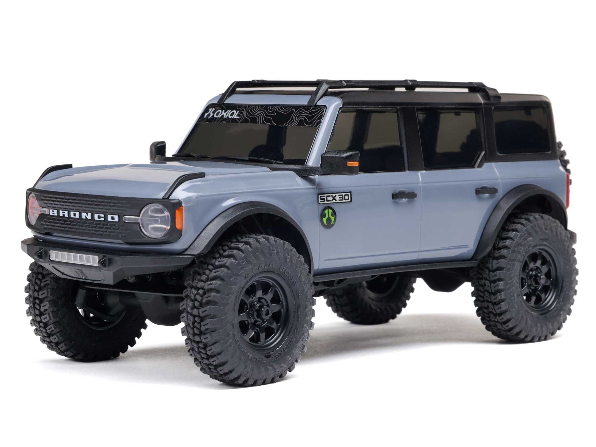 Axial 1/30 SCX30 Ford Bronco 4X4 RTR Brushed Rock Crawler Grey C-AXI-2048T2