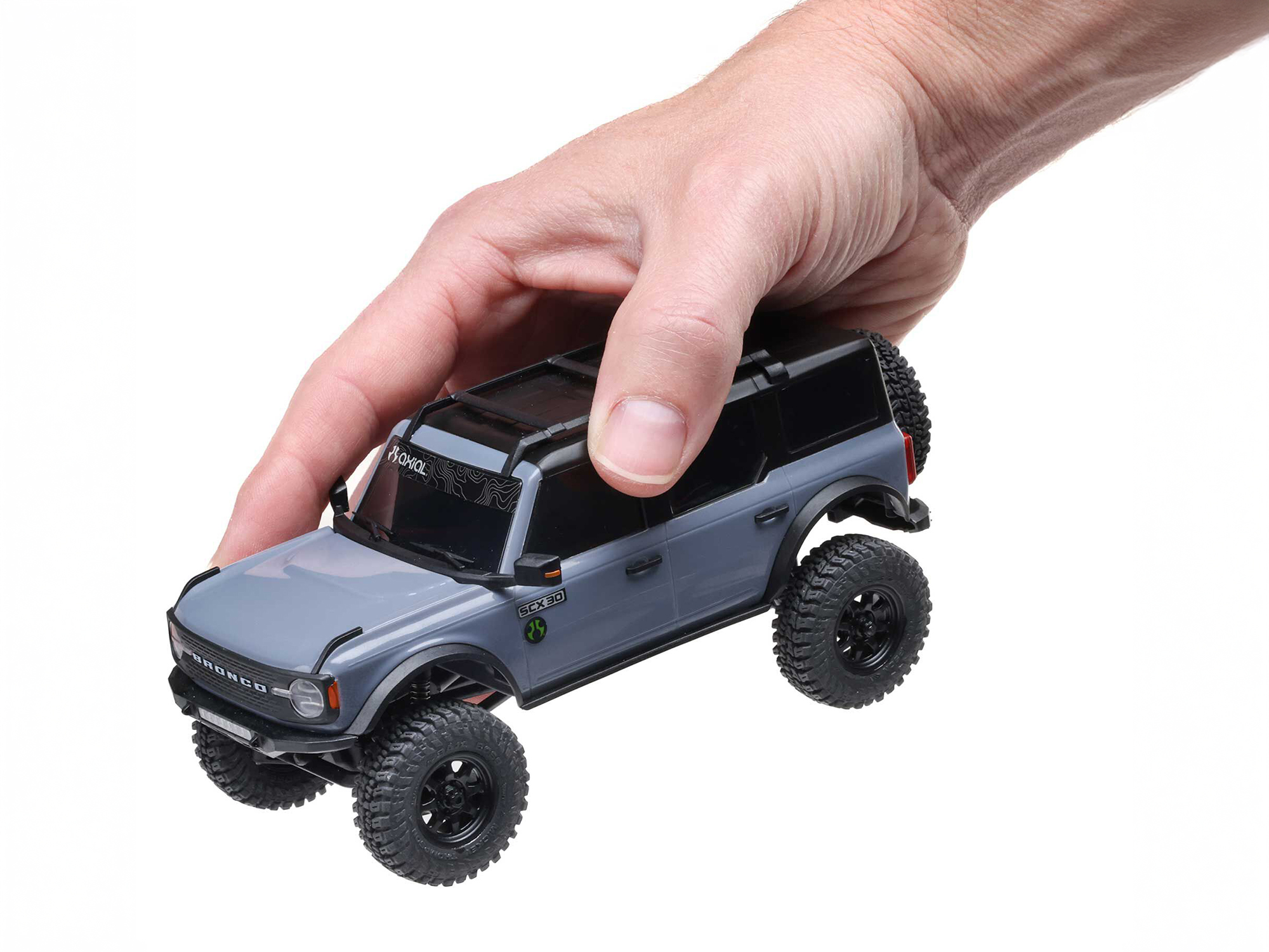 Axial 1/30 SCX30 Ford Bronco 4X4 RTR Brushed Rock Crawler Grey C-AXI-2048T2 - Image 8