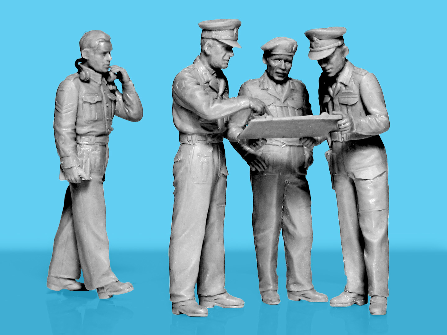 ICM Montgomery's Staff Set of 4 Figures 1:35 ICM35617 - Image 7