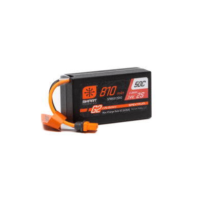 Spektrum 7.4V 810mAh 2S Smart G2 50C LiPo: IC2 O-SPMX812SH2