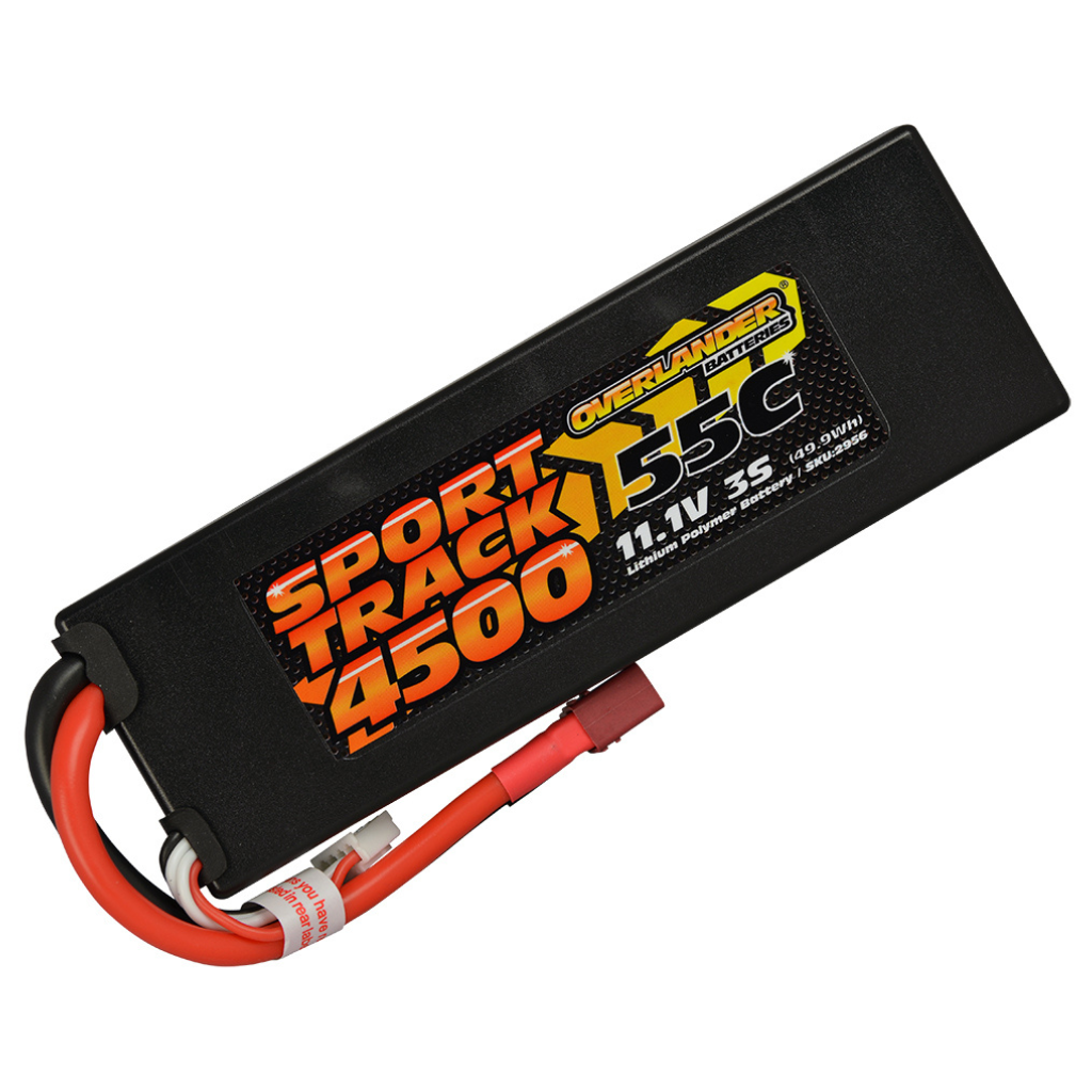 Overlander 4500mAh 11.1V 3S 55C Hard Case Sport Track LiPo Battery XT90 2956