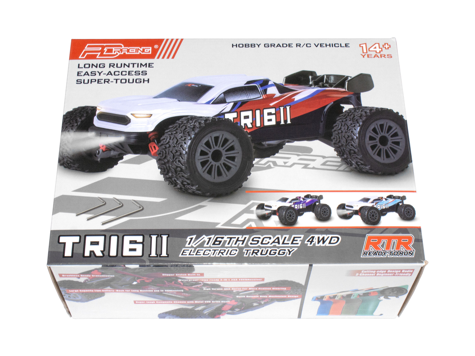 PD Racing TR16II Brushed Truggy 1:16 PD304T-RED - Image 6