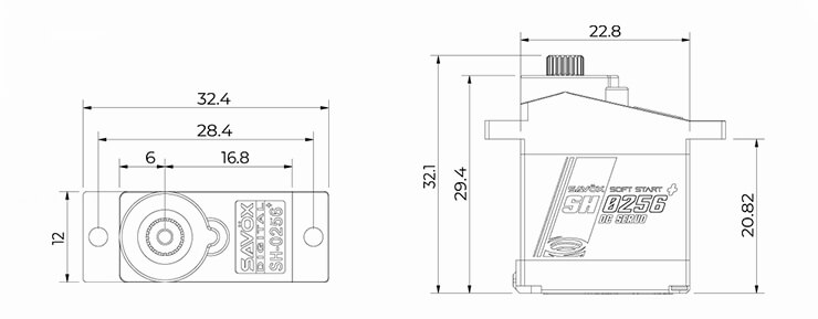 Savox SH0256+ Micro Size Digital Servo 4.6kg@6v (heli Parkfly) Plus SAV-SH0256+ - Image 2