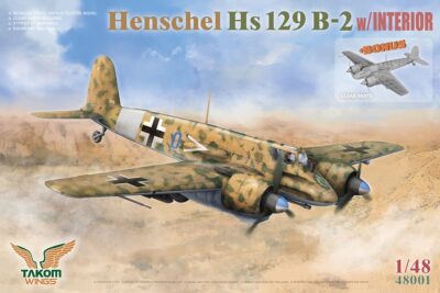Takom 1/48 German Air Force Henschel Hs 129 B-2 Ground Attack Aircraft PKTAK48001