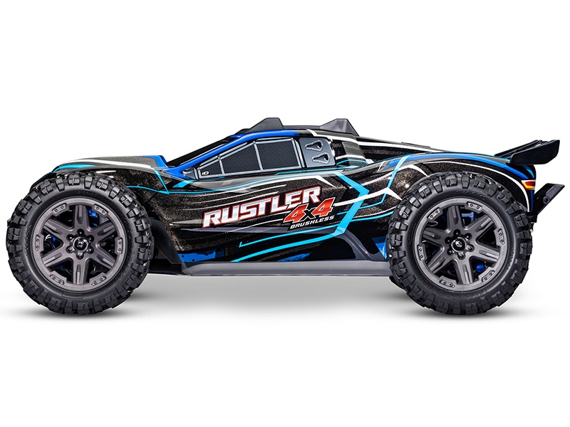 Traxxas Rustler 4x4 BL-2S 1:10 4WD RTR Brushless Stadium Truck - Blue TRX67164-4-BLUE - Image 3