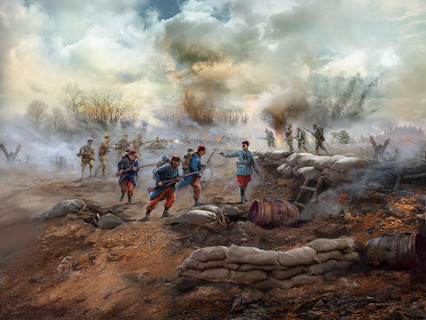 ICM Miracle on the Marne' WWI British, French & German Infantry Figure Set 1:35 ICMDS3530