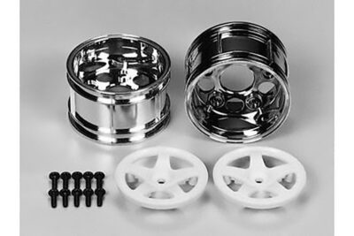 Tamiya RC 5SPOKE TWOPIECE WIDE WHEELS   50673