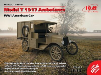 ICM Model T 1917 Ambulance, WWI American Car 1:35 ICM35661