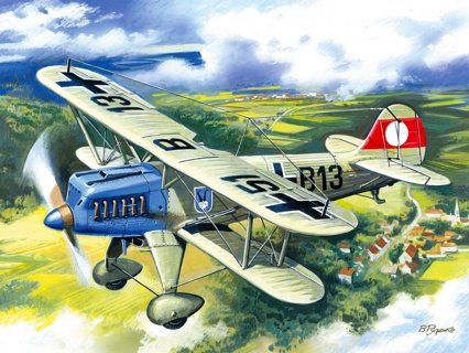 ICM Heinkel He 51A-1, German Biplane Fighter 1:72 ICM72193