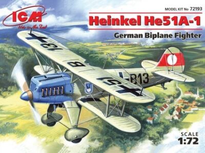 ICM Heinkel He 51A-1, German Biplane Fighter 1:72 ICM72193