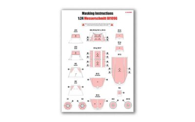 Airfix A65009 Masking Set - For Messerschmitt Bf109G (A17003)