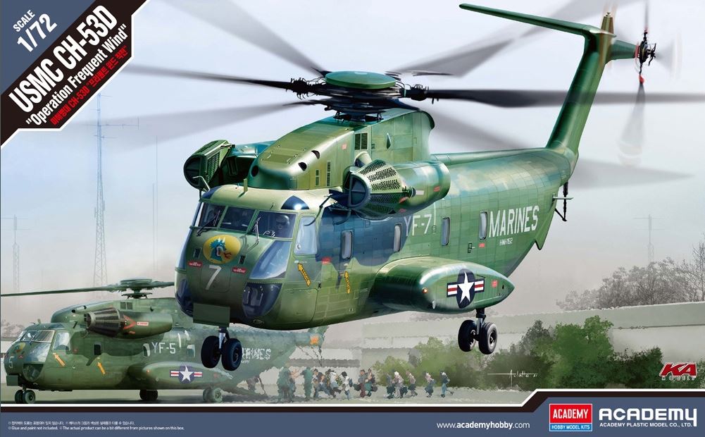 Academy US Navy CH-53D Operation Frequent Wind Helicopter 1/72 PKAY12575