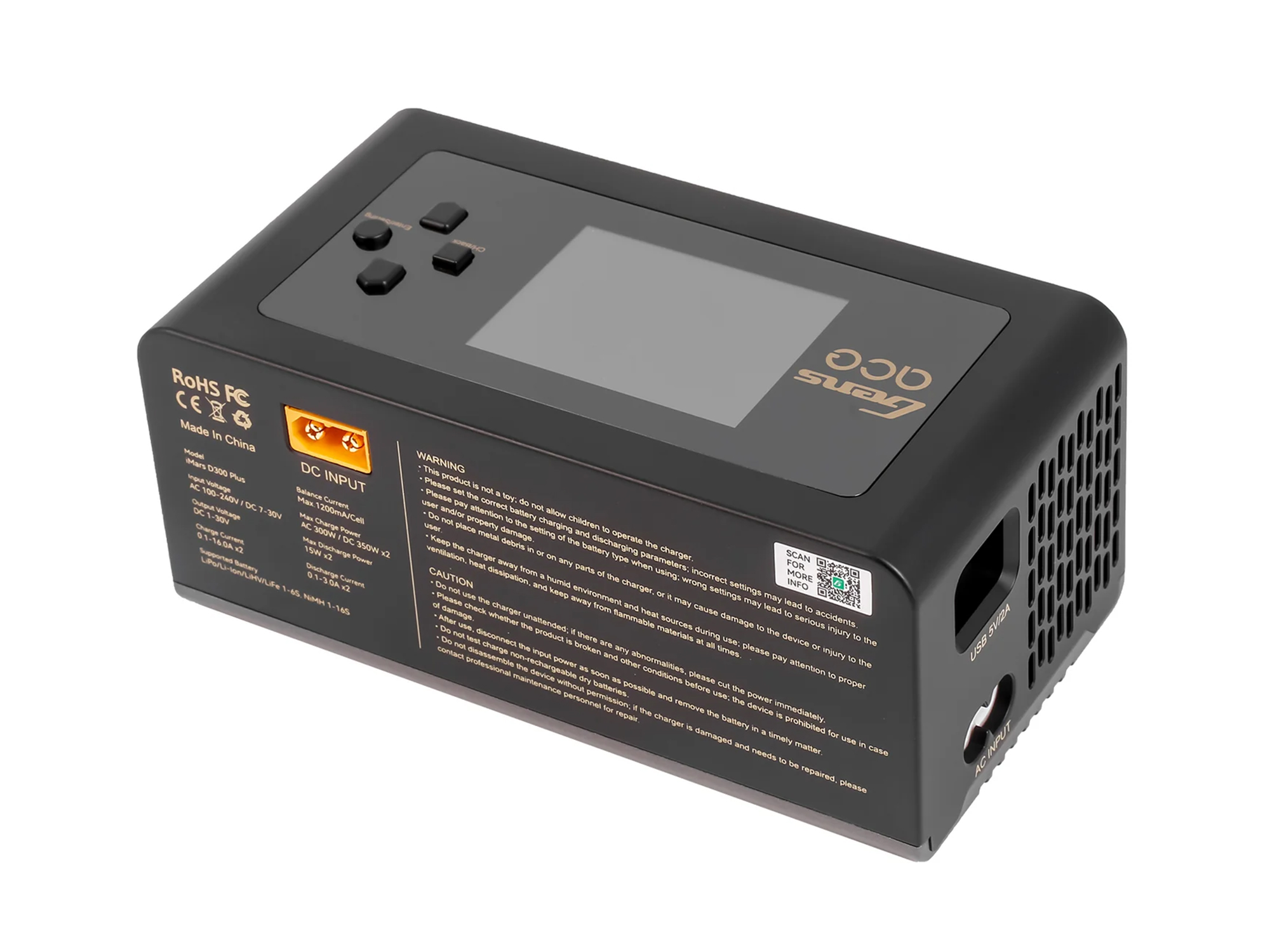 Gens Ace iMars D300 PLUS G-Tech Smart AC/DC Charger 300W O-GACD300P